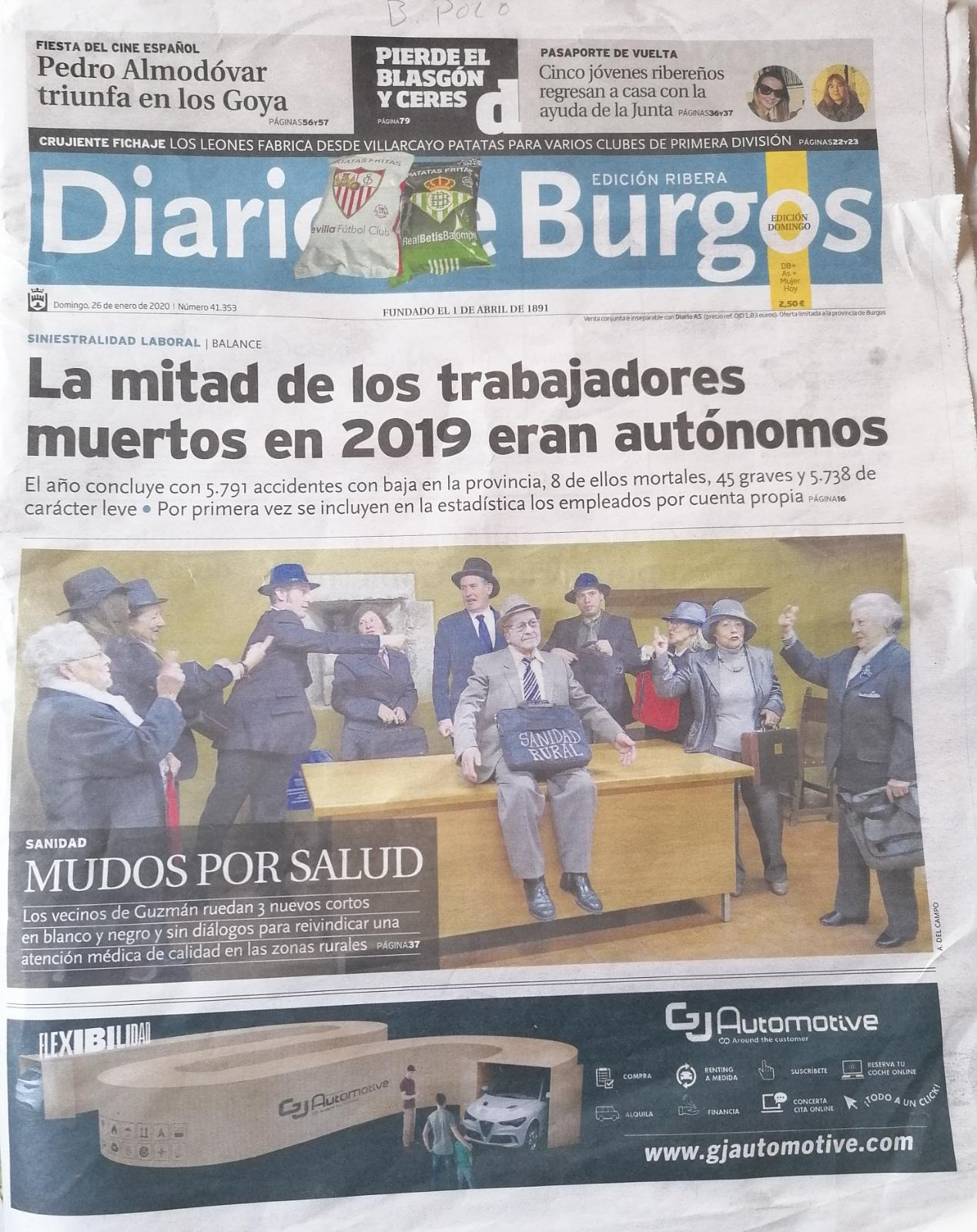 Diario de Burgos Portada