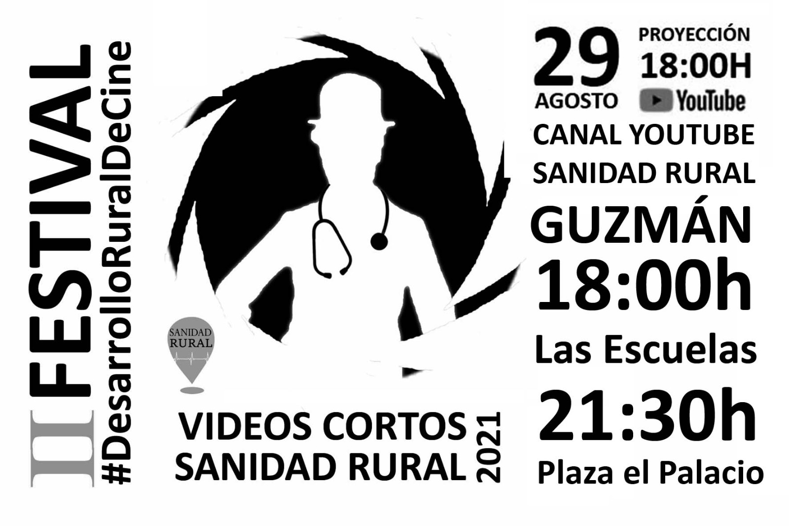 Cartel del festival desarrollo rural de cine 2021